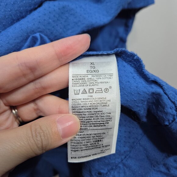 Gap Eyelet Scoop Neck Dress in Dazzling Blue - Picture 12 of 14